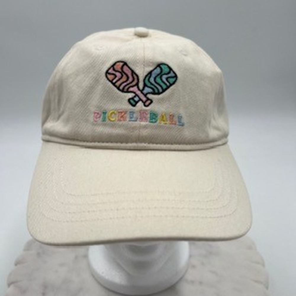 Frasier Sterling Sport‎ Pickleball Hat Cream Embroidered Adjustable Dad Cap NEW